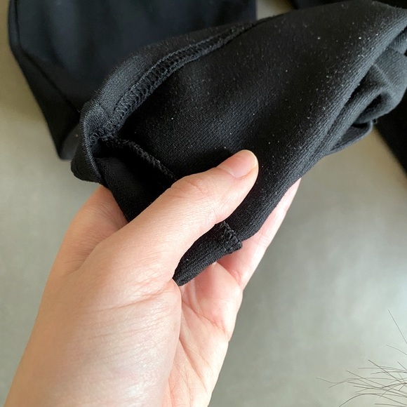 Korean soft black pants with pockets and drawstring waist - Picture 3 of 3